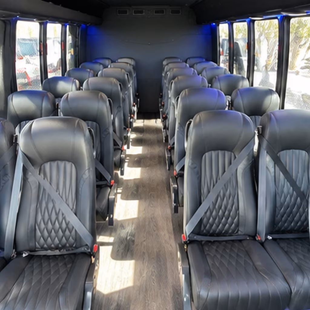 waterbury 25 passenger minibus inside