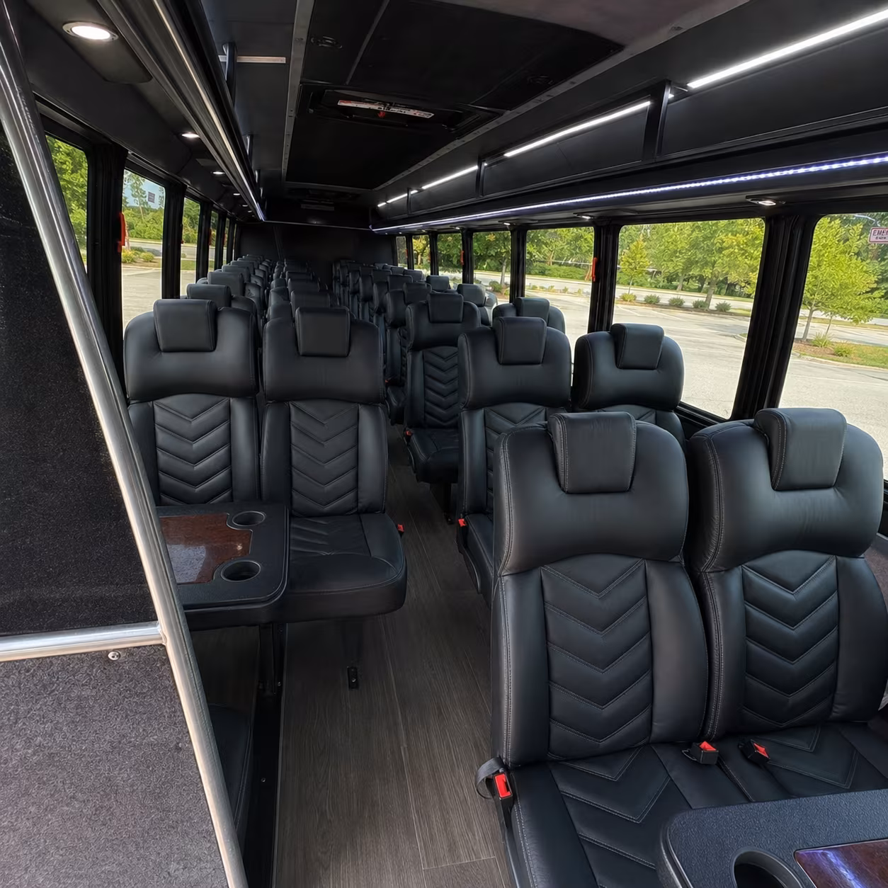 waterbury 25 passenger minibus interior