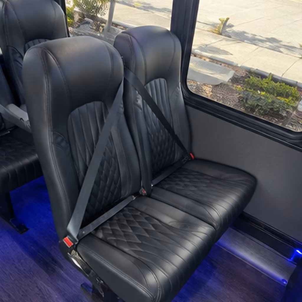waterbury 28 passenger minibus inside