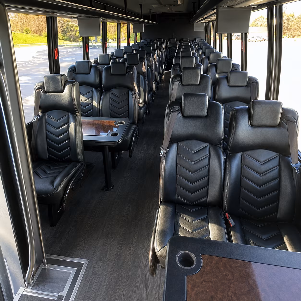 waterbury 28 passenger minibus interior