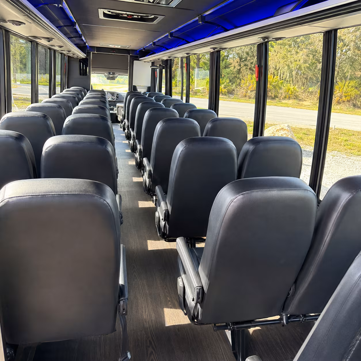 waterbury 35 passenger minibus inside