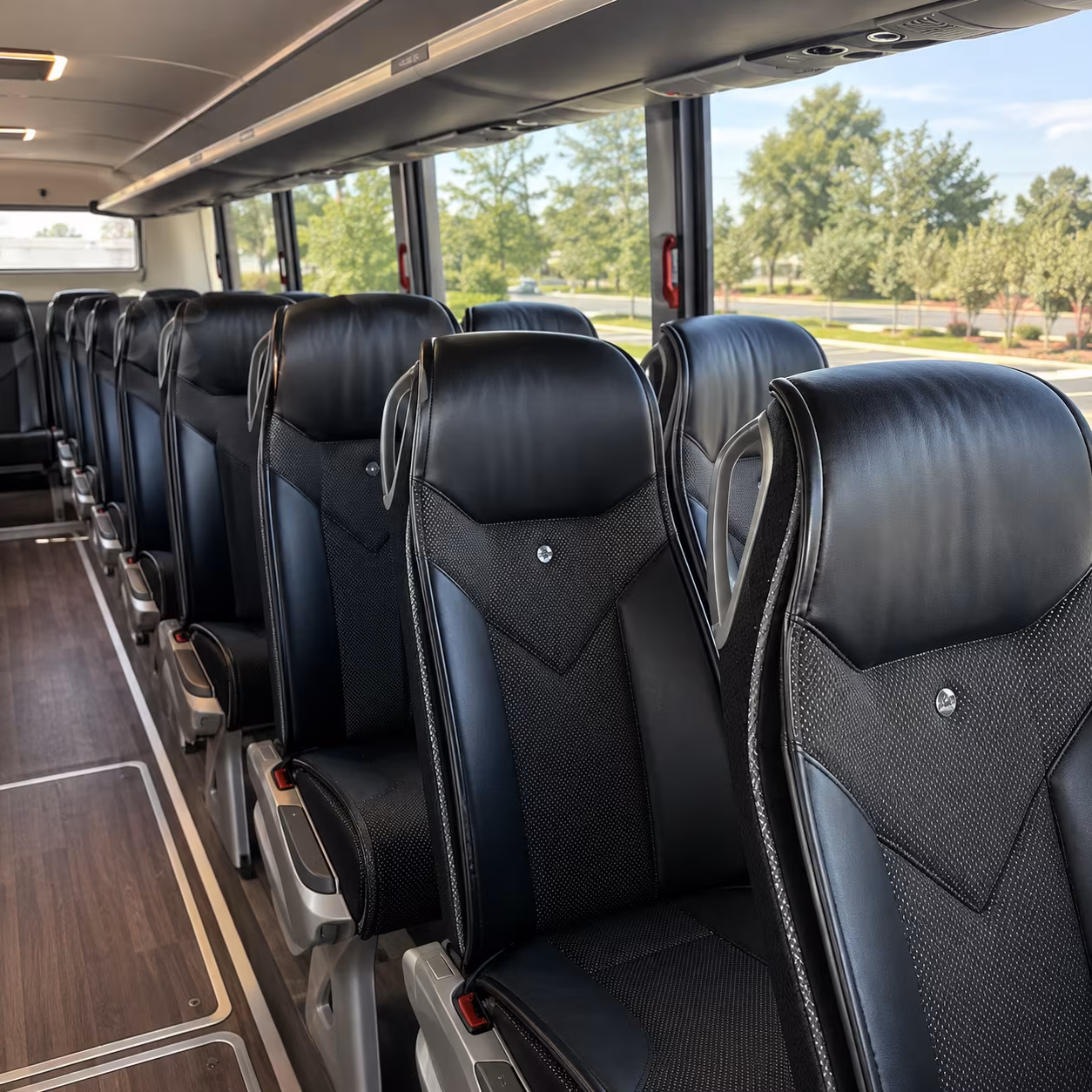 waterbury 45 passenger charter bus interior