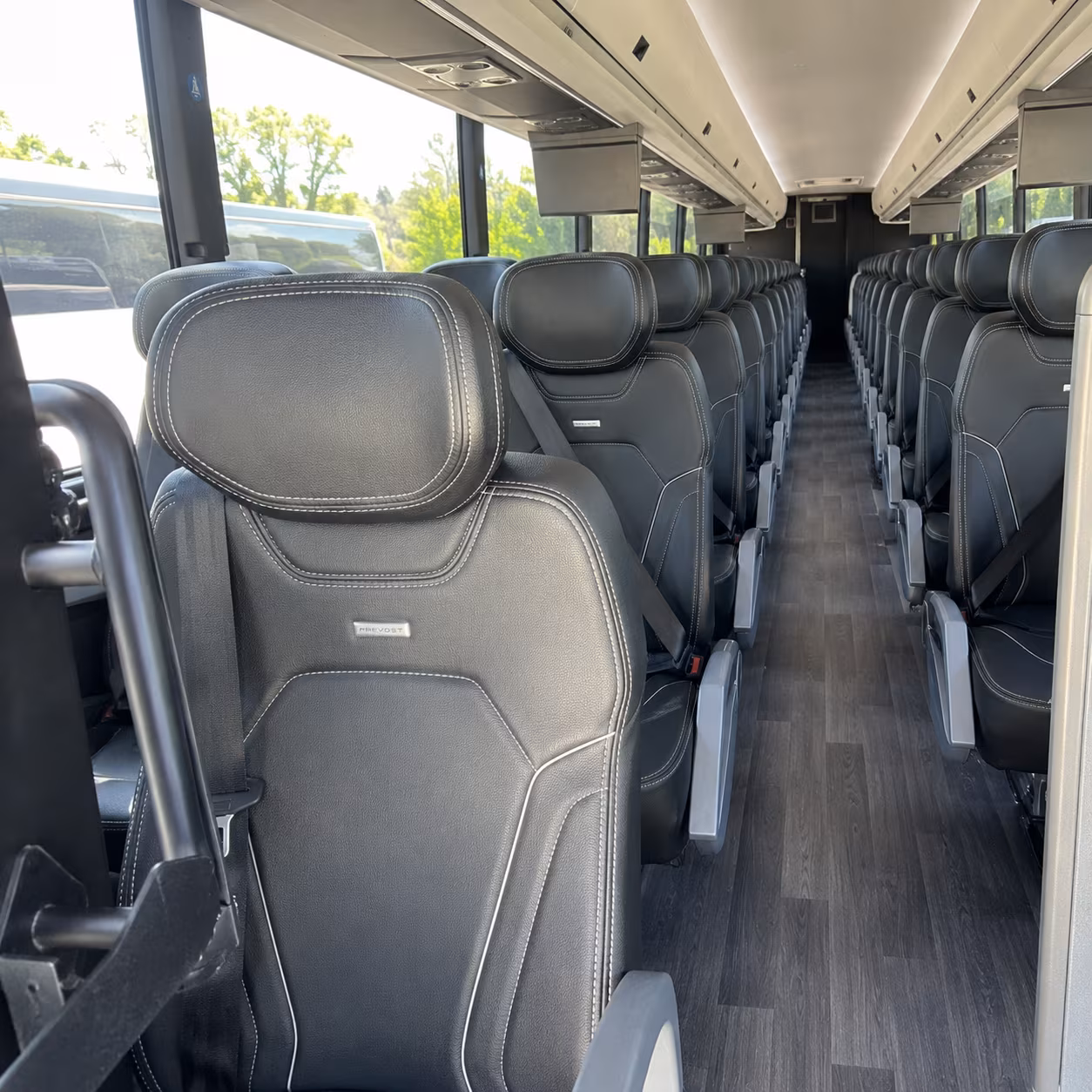 waterbury 47 passenger charter bus interior