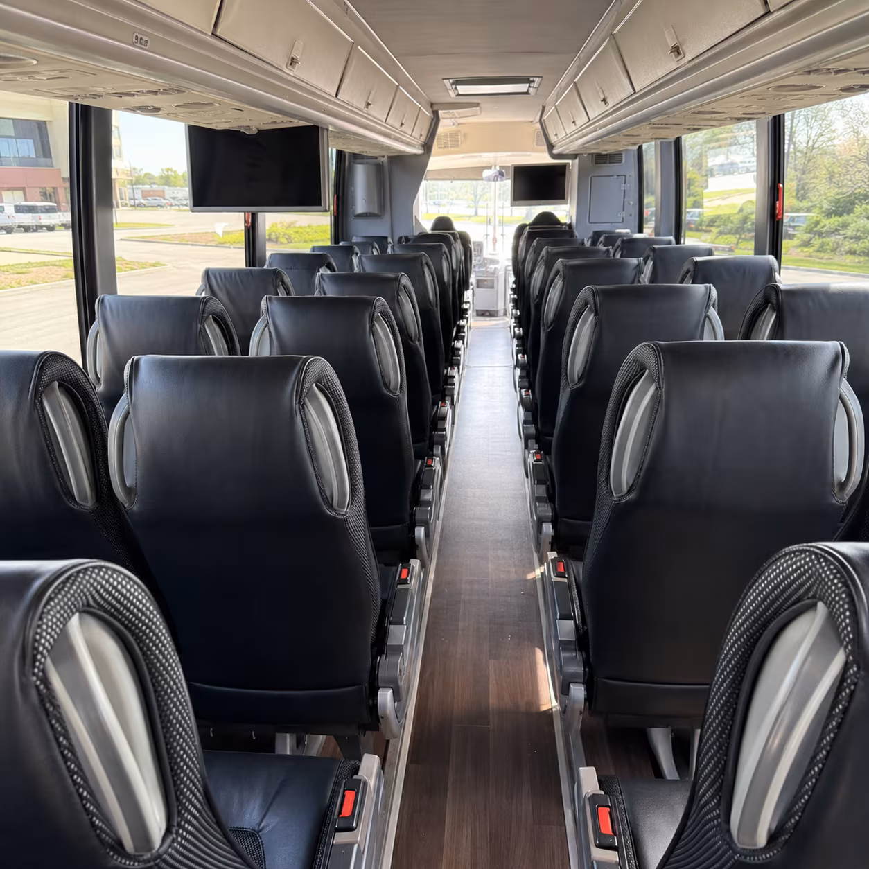 waterbury 56 passenger charter bus inside