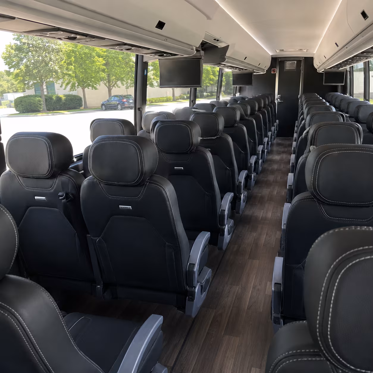 waterbury 56 passenger charter bus interior