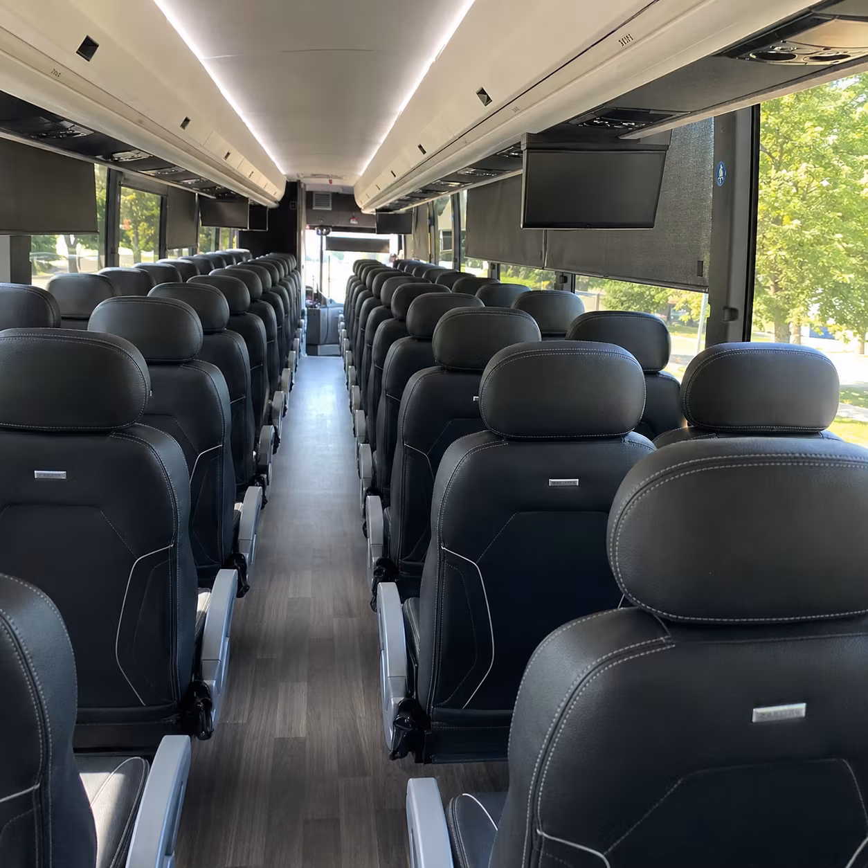 waterbury charter bus inside