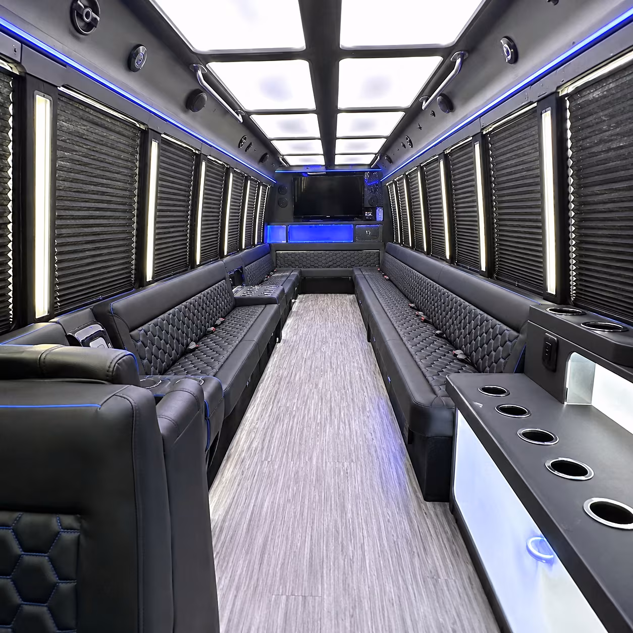 waterbury party bus interior